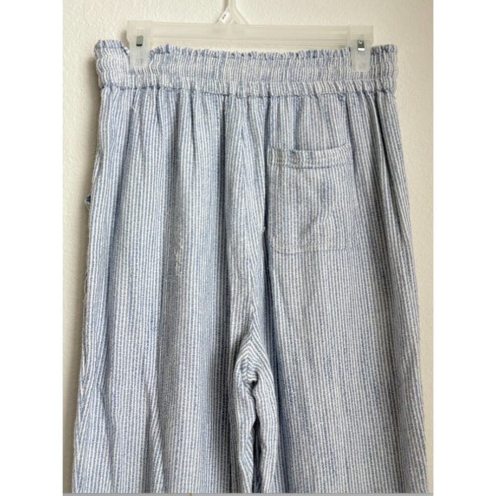 Aerie Blue Striped Pull On Casual Beach Pants Size Medium - Picture 4 of 5